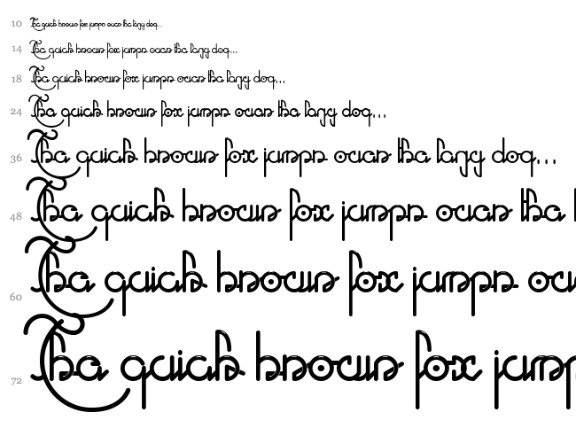 Atlas Eternal 78 font waterfall